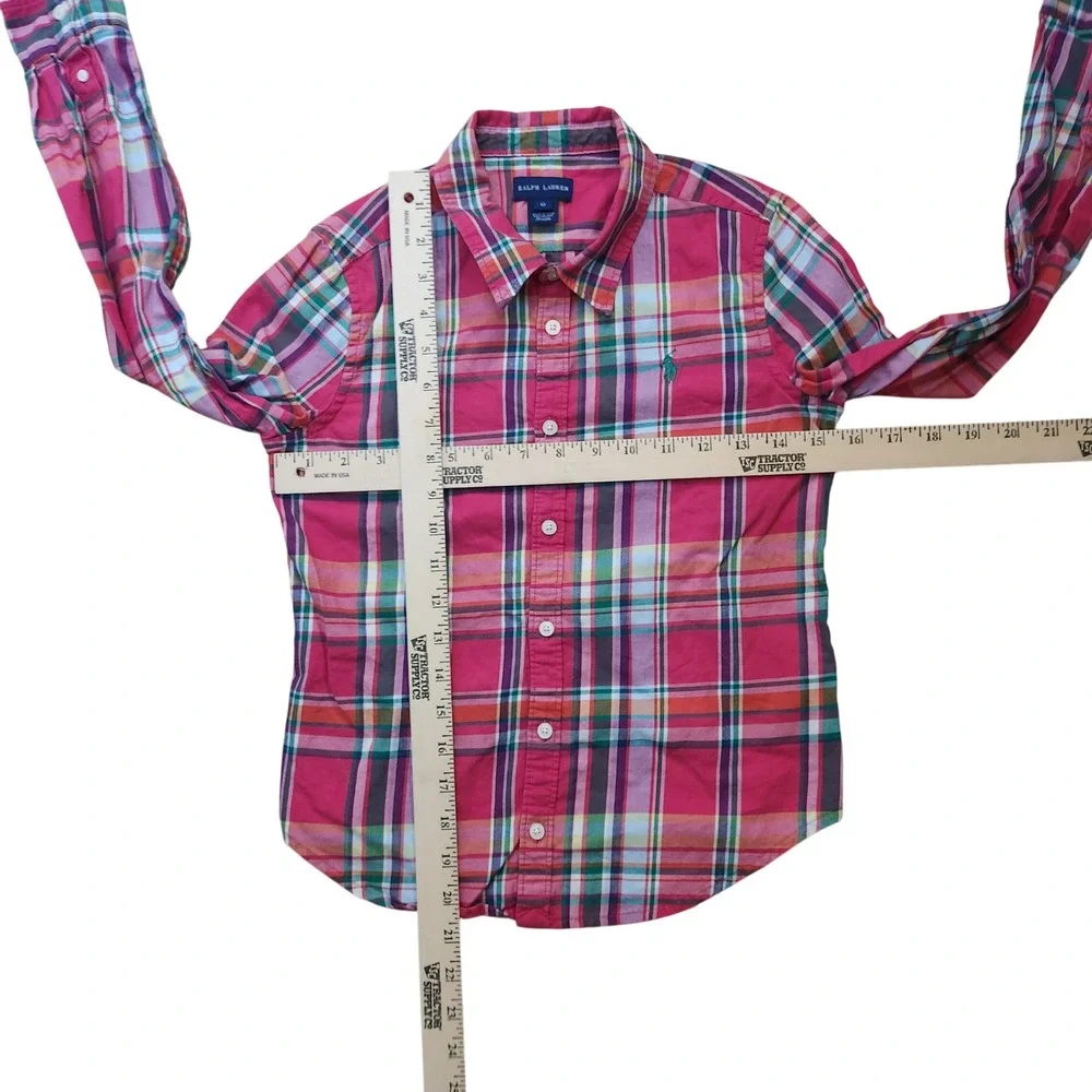 Ralph Lauren Plaid Button Down Shirt - Kids‎ Size 12 - Long Sleeve Button Down